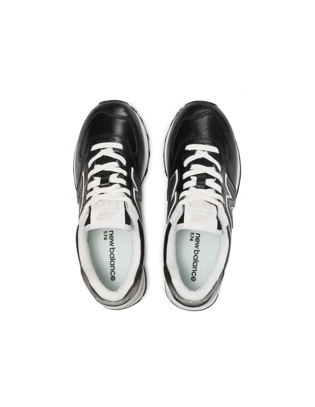 574 New Balance de Cuero de color Negro Mujer Zapatos de hombre Zapatillas de hombre Zapatillas de corte bajo 